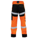 TROUSER LIGHTWEIGHT 210GSM RIPSTOP COTTON TAPED ORANGE/BLACK (TNBCOLWRS)