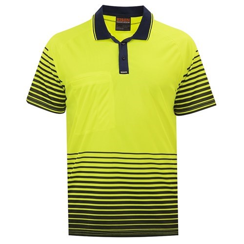 POLO DAY ONLY POLYESTER YELLOW LINE FADE STYLE