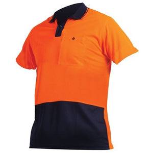 POLO DAY ONLY POLYESTER ORANGE/NAVY (PDBPO)