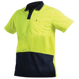 POLO DAY ONLY POLYESTER YELLOW/NAVY (PDBPO)