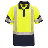 POLO DAY/NIGHT QUICK-DRY COTTON BACKED YELLOW/NAVY