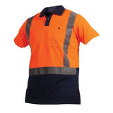 POLO DAY/NIGHT POLYESTER ORANGE/NAVY (PNBPO)