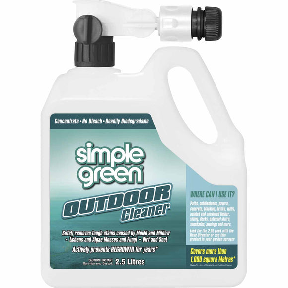 SIMPLE GREEN Household Ready to Use (OUTSIDE) Outdoor Concentrate with Hose attachment 2.5L