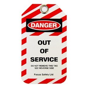 Out of Service LOTO Tag