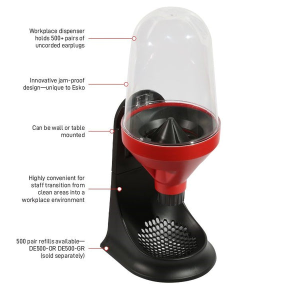 Esko Vortex Jam-free Earplug Dispenser