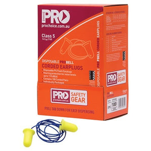 PROBELL DISPOSABLE CORDED EARPLUGS CORDED