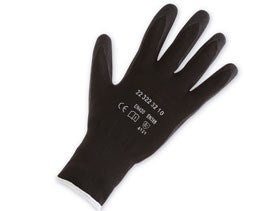 Honeywell WorkEasy Polytril plus black nylon with black sandy nitrile finish palm coating Gloves