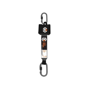 LINQ SELF RETRACTING 2.5M WEBBING LANYARD WITH HARDWARE KS X2