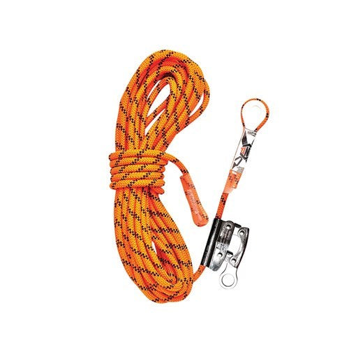 LINQ KERNMANTLE ROPE WITH THIMBLE EYE & ROPE GRAB 15M