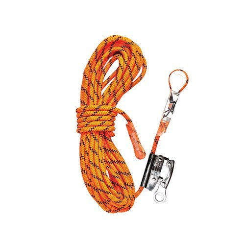 LINQ KERNMANTLE ROPE WITH THIMBLE EYE & ROPE GRAB 30M
