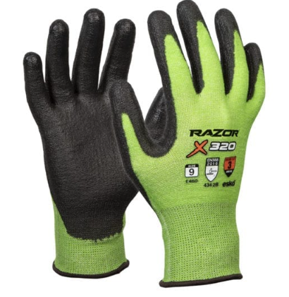 Razor X320 Hi-Vis Green Cut 3 Glove