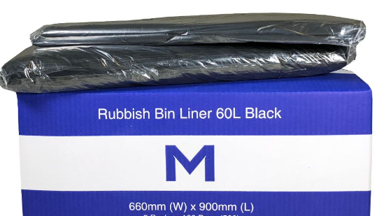 Recycled Bin Liners 60L- 50pk