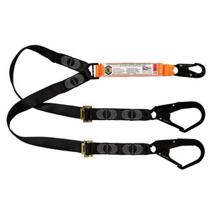 LINQ ELITE DOUBLE LEG SHOCK ABSORBING 2M ADJUSTABLE LANYARD WITH HARDWARE SN & SD X2