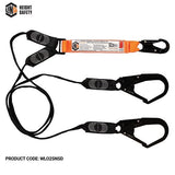 LINQ ELITE DOUBLE LEG SHOCK ABSORBING WEBBING LANYARD WITH HARDWARE SN & SD X2