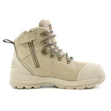 BOOT XT ZIP SIDE LACE UP STONE